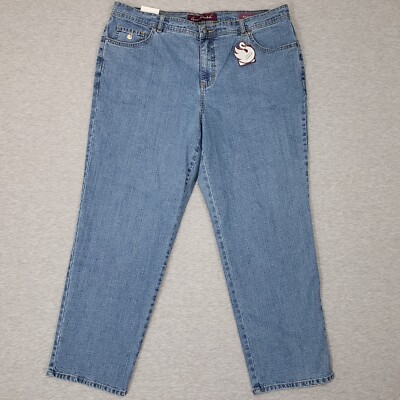 Gloria Vanderbilt Amanda 18W Short Stretch Denim Blue Jeans Classic Fit NEW