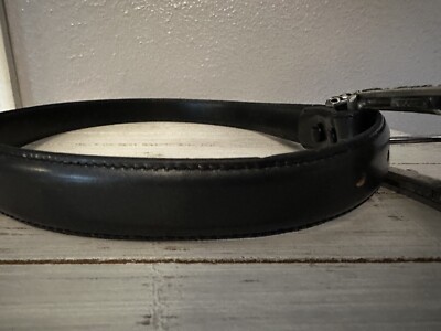 Vicenza Genuine Italian Calfskin Belt Black Size 30 401  display picture 1