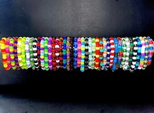 40 Kandi Bracelet Lot, Bundle, Mystery Set, Randomly Selected, Rave Wear, EDC