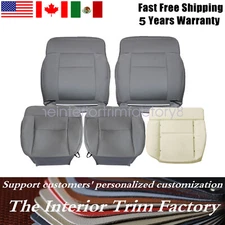 Front Cloth Seat Cover & driver Foam Cushion For 2004-2008 Ford F150 Lariat Gray