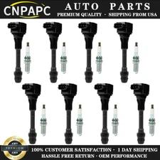8x Ignition Coil UF510 8x Spark Plug For Nissan Armada Titan Infiniti QX56 5.6L