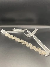 Wedding - Bridal - Crystal Rhinestone and Lace - Formal - Tie on Belt