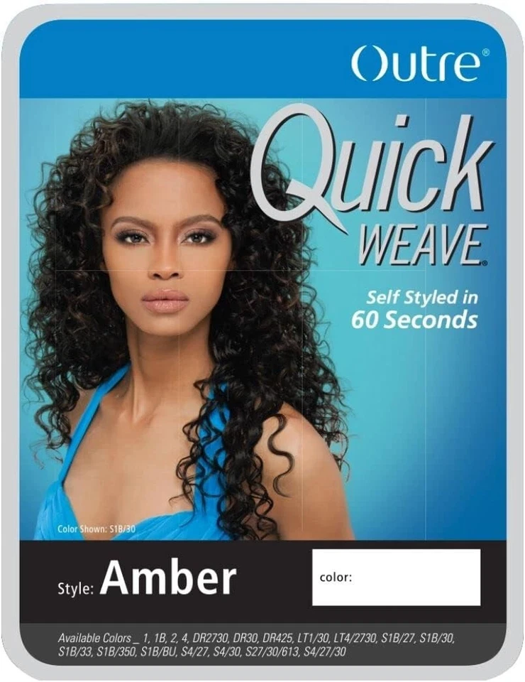 AMBER - OUTRE QUICK WEAVE SYNTHETIC HAIR HALF WIG - Image 3 of 4