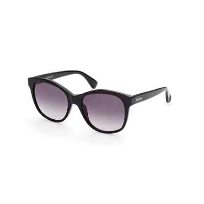 MAX MARA LOGO1 MM0007 01B Black Square Plastic Sunglasses Frame 56-18-140