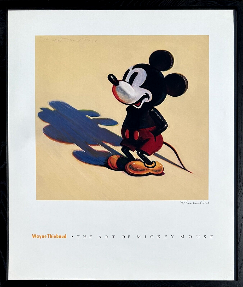 Wayne Thiebaud ミッキーマウス アートポスター 1984 Vintage Wayne Thiebaud 1984 Mickey Mouse Framed 30