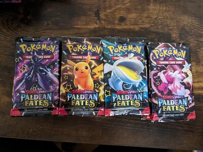 36x Pokemon TCG Paldean Fates Booster Packs Lot Factory Sealed Box Qty NEW