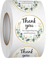 500 PCS 1.5 Inch Thank You for Supporting My Small Business Stickers for Packing