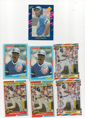 ANDRE DAWSON CHICAGO CUBS 80'S 90'S CLASSIC FLEER BOX SET ODDBALLS RARE 7X LOT