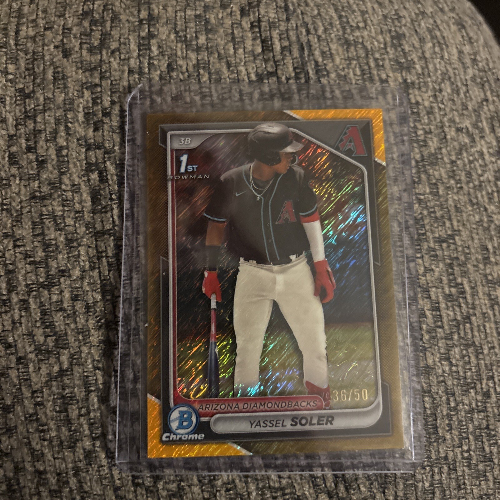 2024 Bowman - Chrome Prospects Gold Shimmer Refractor Yassel Soler Bcp-174 36/50