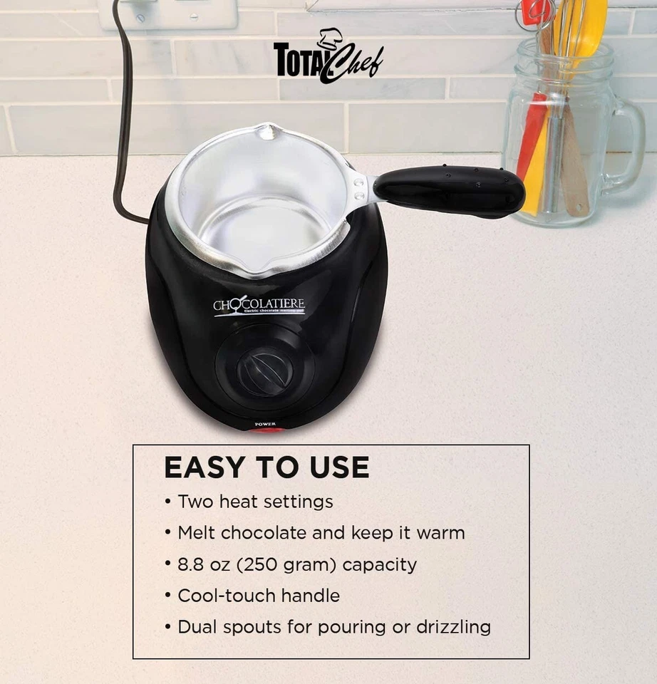 Total Chef Chocolate Melting Machine One Pot Chocolate Tempering Machine, Black - image 3 of 4