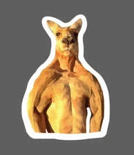 Kangaroo Sticker Swole Strong Outdoor Nature Aussie Gift Waterproof NEW