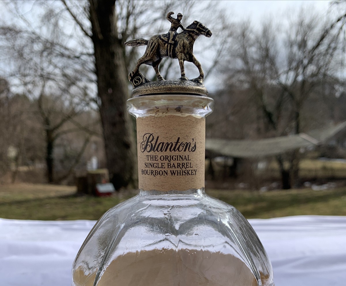 BLANTON'S Single Barrel BOURBON WHISKEY Empty Bottle 750ml w Horse