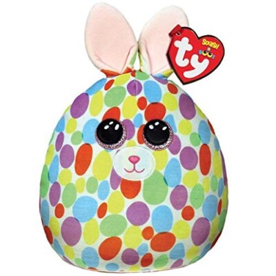 Ty  Squish A Boos BLOOMY EASTER BUNNY 10'' Glitter Eyes New MWMT's