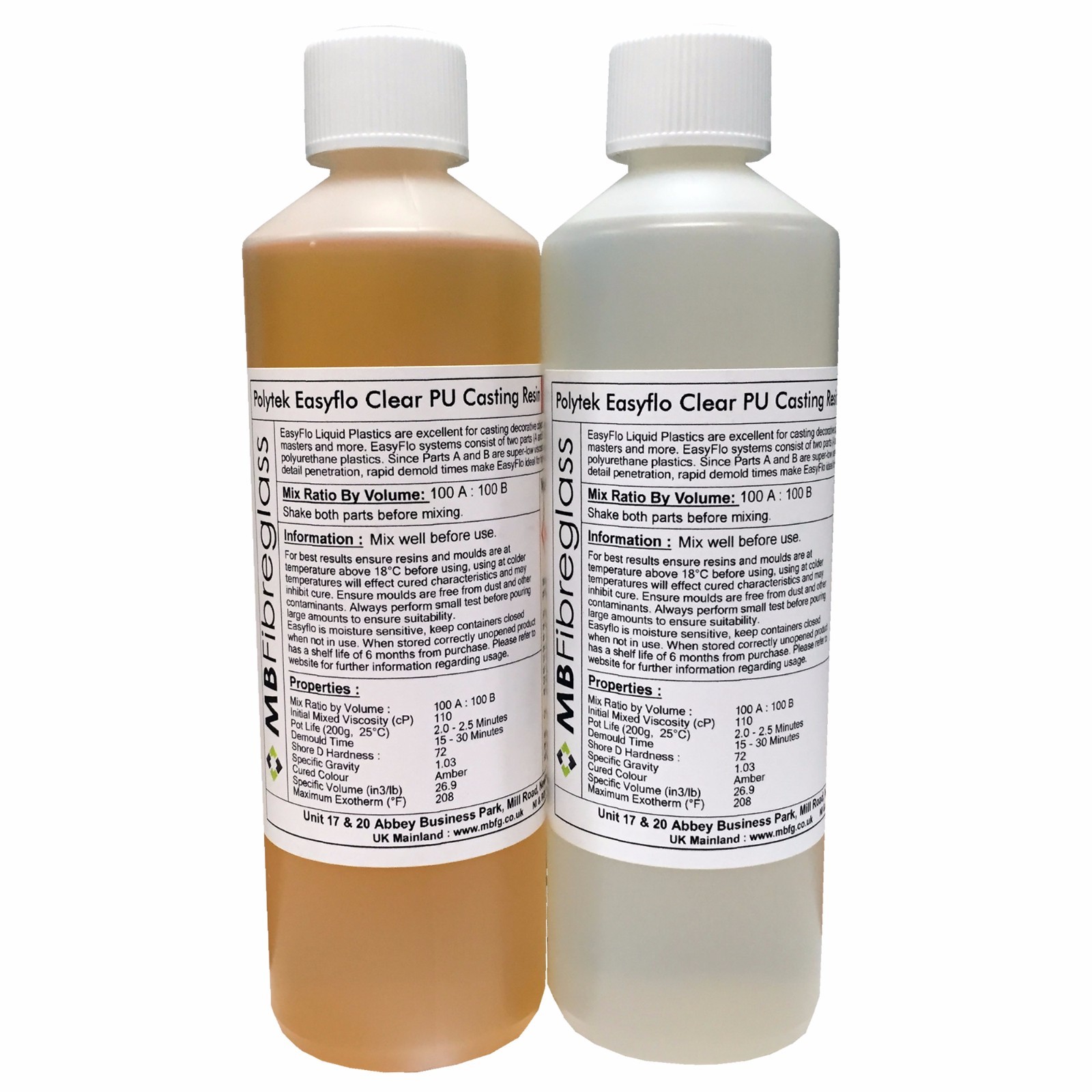 EasyFlo Clear  - 1 Litre Fast Cast Polyurethane Liquid Plastic Kit