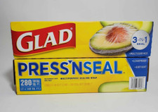 Glad Press  n Seal Lot of 2 Plastic Wrap 140 sq. ft. each roll -NEW