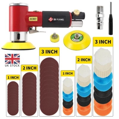 Mini DA Air Sander Polisher 1" 2" 3" Dual Action Random Orbital Buffer Car Body