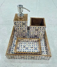 Stylish Luxury Bathroom Set Decorative Soap Dispenser Soap Dish Vanity Tray