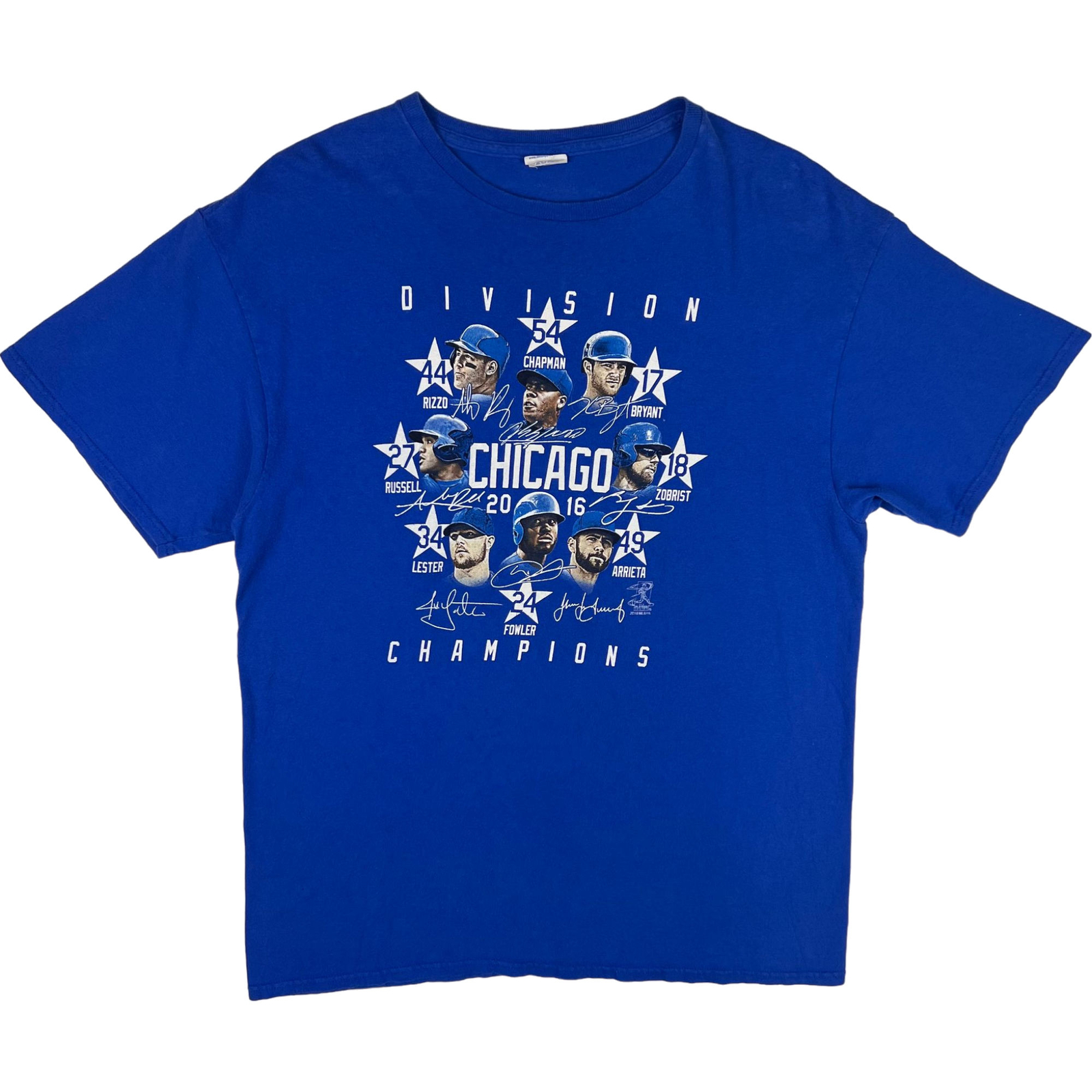 Delta Chicago Division Champions Blue Graphic T-Shirt Size Large