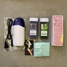 Roll-on Depilatory Wax Heater Cartridge Warmer Hair Removal Waxing Tool Kit NIB