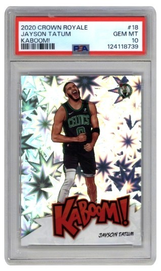 2020 PANINI CROWN ROYALE KABOOM! #18 JAYSON TATUM PSA 10 SSP CASE HIT CELTICS