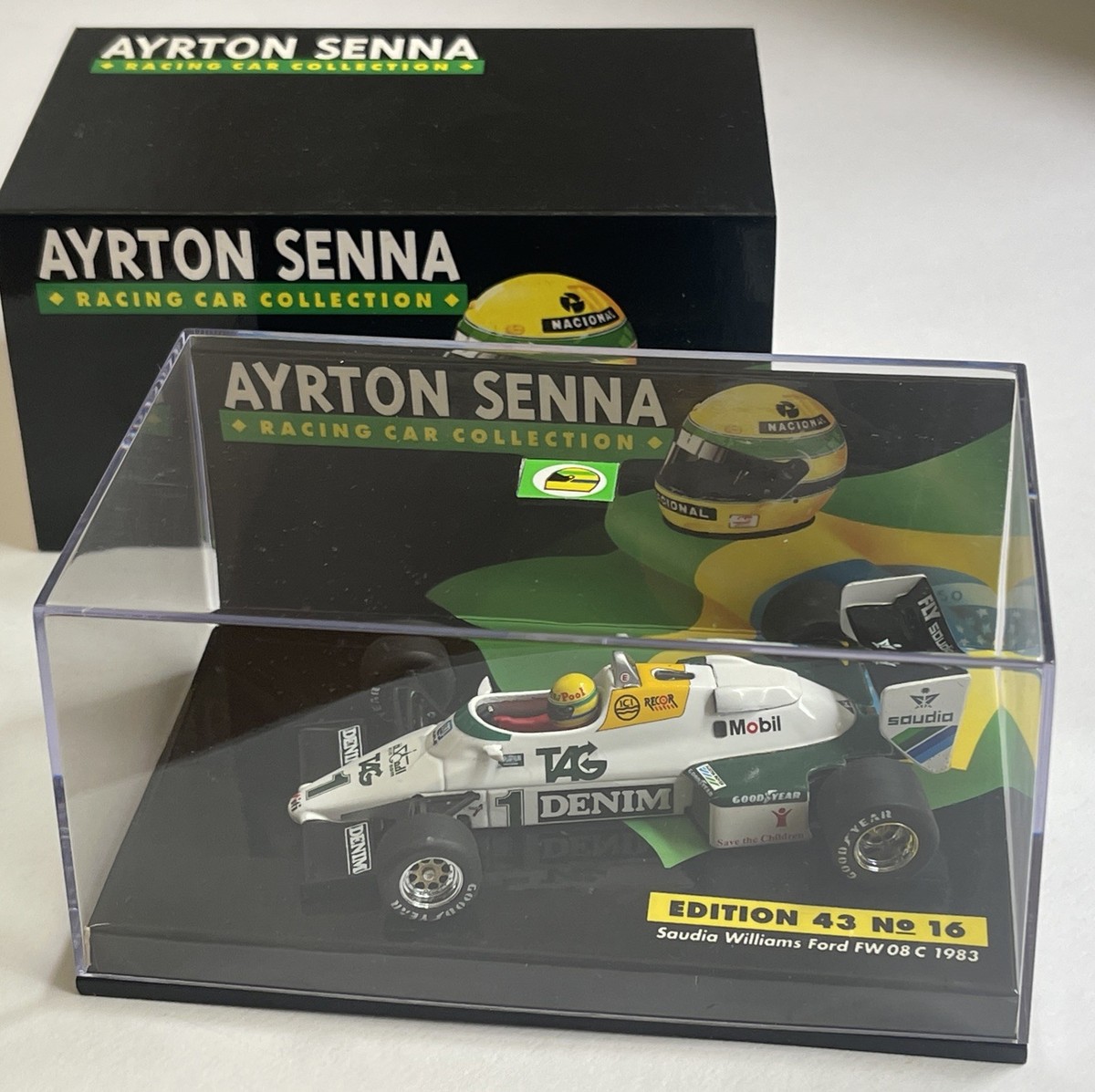 Ayrton Senna Model Williams Ford FW08C F1 car 1983 LANG Minichamps