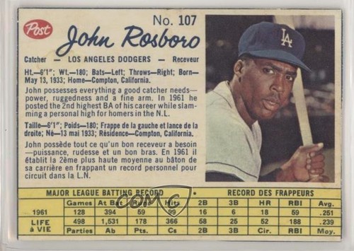 1962 John Rosboro #107