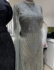 Elegantes Abendkleid Gr. 38/40 - Glitzer/Perl...