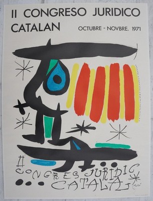 Original Joan Miro Ausstellungsplakat von 1971 - 56cm x 75cm