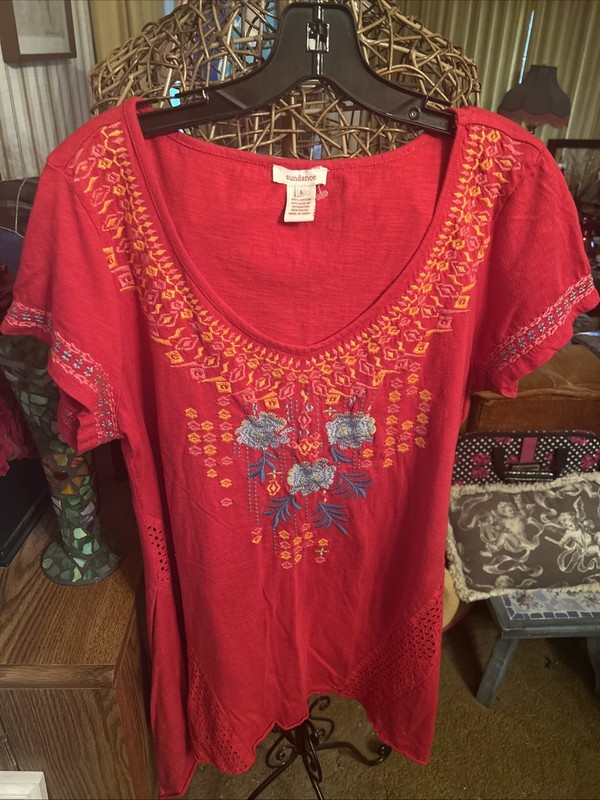 Sundance Women’s Embroidered Tunic Size Large