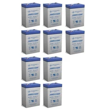 Power-Sonic 10 Pack - 6V 4.5AH SLA Replacement Battery for Sigmas SP6-4.5