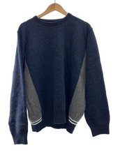 Mr.GENTLEMAN Knit Sweater Thick XXL Wool Navy