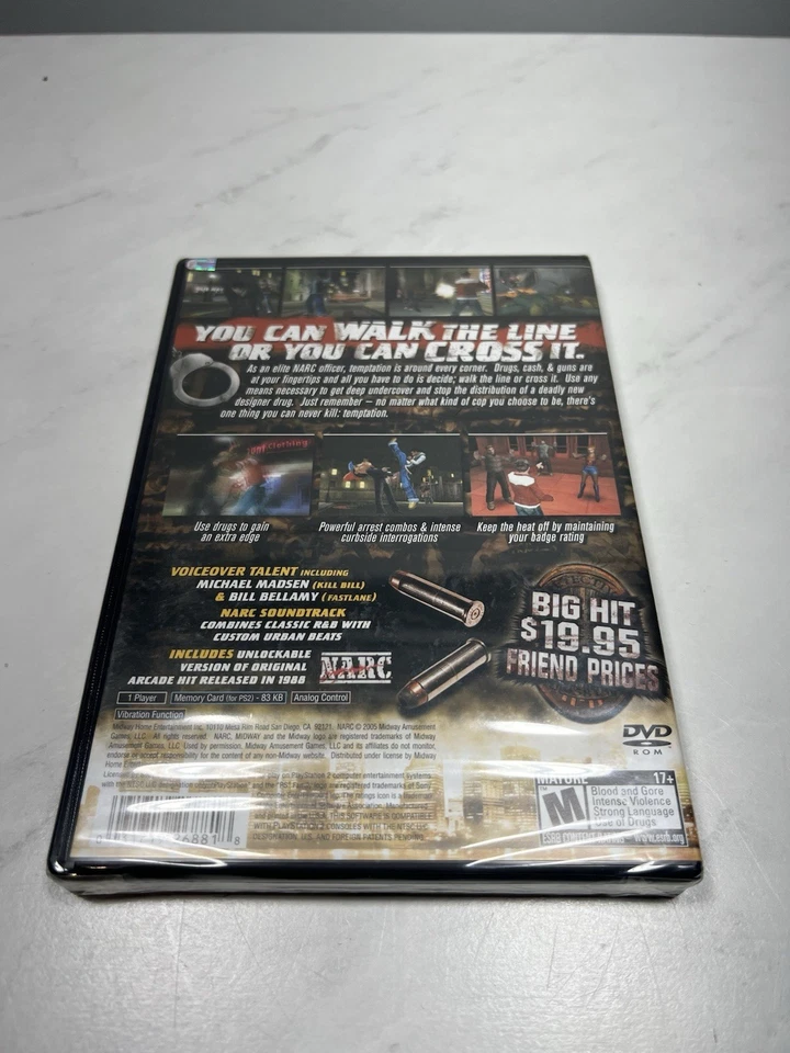 NARC Sony PlayStation 2 Factory Sealed PS2 Brand New HTF Retro Game - Image 4 of 4