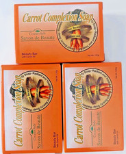 3-PACK CARROT COMPLEXION SOAP BEAUTY BAR WITH CARROT OIL 125g each 