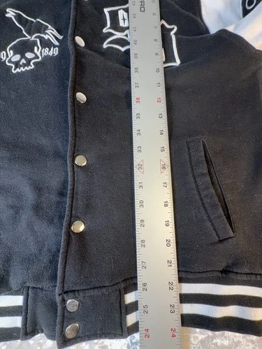 Social Collision Jacket Unisex M Varsity Skeleton Goth Emo Punk Streetwear 99 image 8