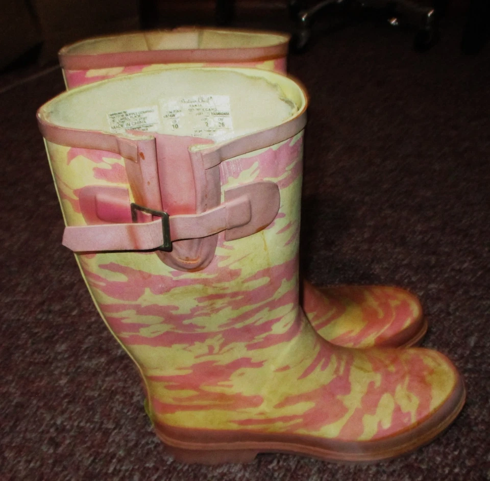 Botas impermeables de goma rosa WESTERN CHIEF para mujer talla 10 Foto 2 de 4