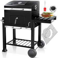 KESSER® Holzkohlegrill XL Grillwagen mit Grill Rost Thermometer Deckel BBQ …
