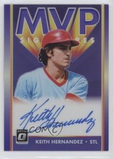 2019 Donruss Optic MVP Signatures Purple Prizm 14/17 Keith Hernandez Auto b8h