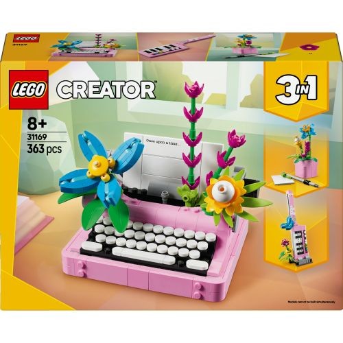 Lego Schreibmaschine Mit Blumen (Lego Creator 3-In-1) - Immagine 6