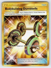 Bodybuilding Dumbbells 161/147 S&M Burning Shadows Pokemon Card Gold Secret Rare on eBay