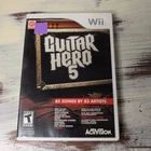 Guitar Hero 5 (Nintendo Wii, 2009) COMPLETE CIB Tested!