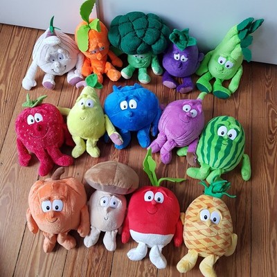 14x Goodness Gang Gemüse + Obst Kuscheltier Plüschtier Stofftier Broccoli Pilz