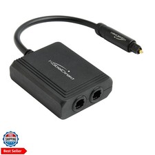Optical Audio Splitter – 1 in 2 Out Toslink Optical Splitter for SPDIF Digita...