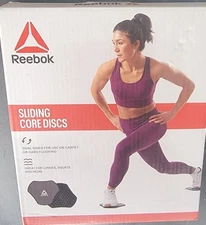 Reebok Core Sliding Discs Dual Sided Workout Sliders for Carpet and Hardwood NEW