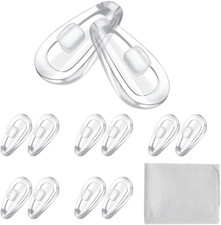 Push-In Eyeglass Nose Pads, 6 Pairs 15Mm Soft Silicone Air Chamber Push in Nose