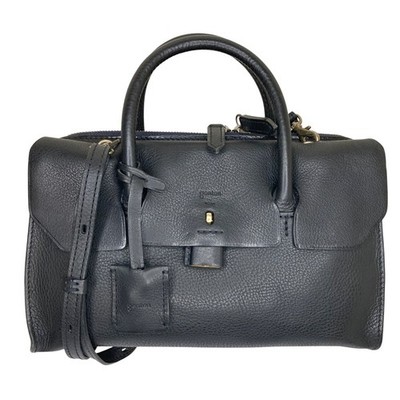 genten Minerva Mini 2-way Shoulder Bag, Black Women USED