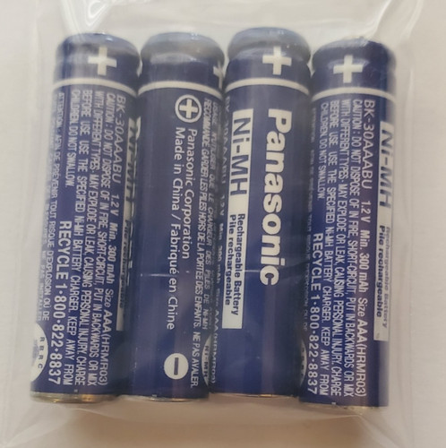 Panasonic 1.2V NI-MH 300mAh AAA Rechargeable Batteries (4 Pack) Tested