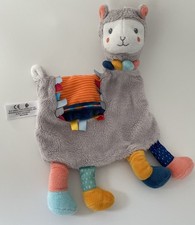 6198🌟Doudou Plat Lama  Gris Orange Bleu Nicotoy Simba Toys Kiabi