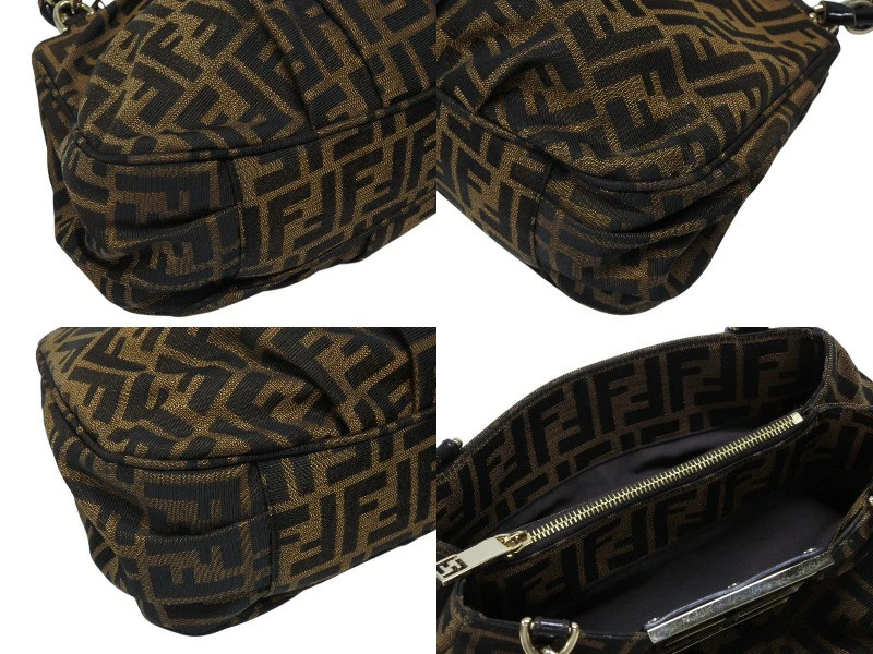 FENDI Handbag 8BR615 Monogram Pattern Canvas Leat… - image 6