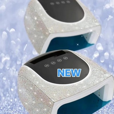 LED UV Nail Lampe 2 Stück,  mit Sensor, 4 Stufen, viele Strasssteine, Blue Light