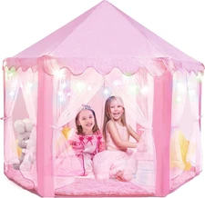 Princess Tent for Kids - 55" X 53" with Led Star Lights - Princess Toys - Toddle